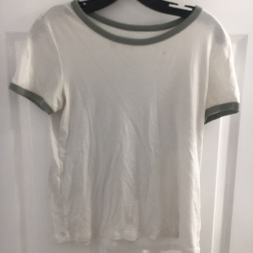 cute white and green t shirt